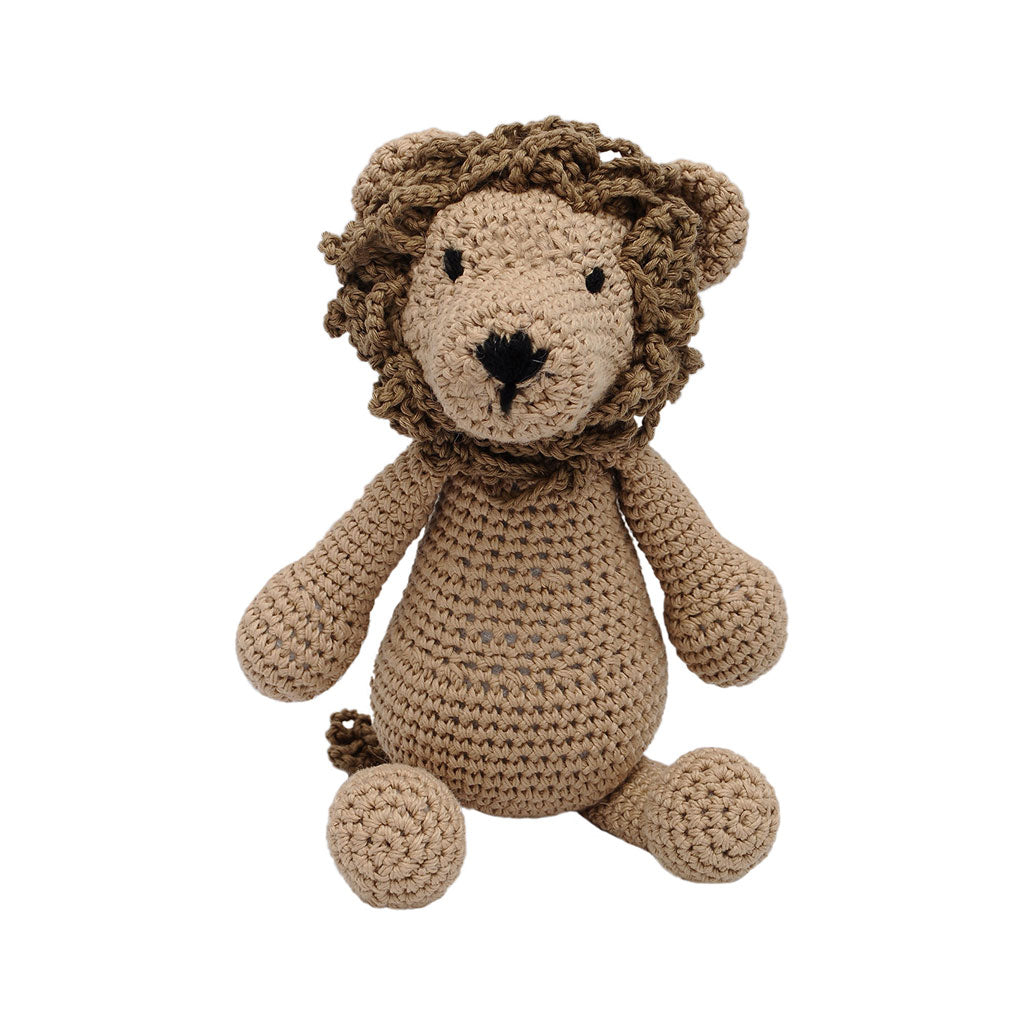 Brown Lion Handmade Amigurumi Stuffed Toy Knit Crochet Doll VAC