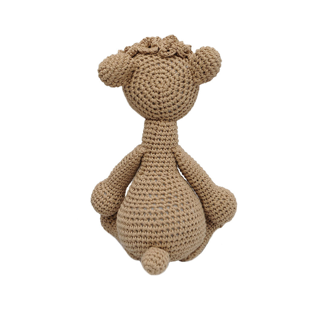 Brown Alpaca Handmade Amigurumi Stuffed Toy Knit Crochet Doll VAC