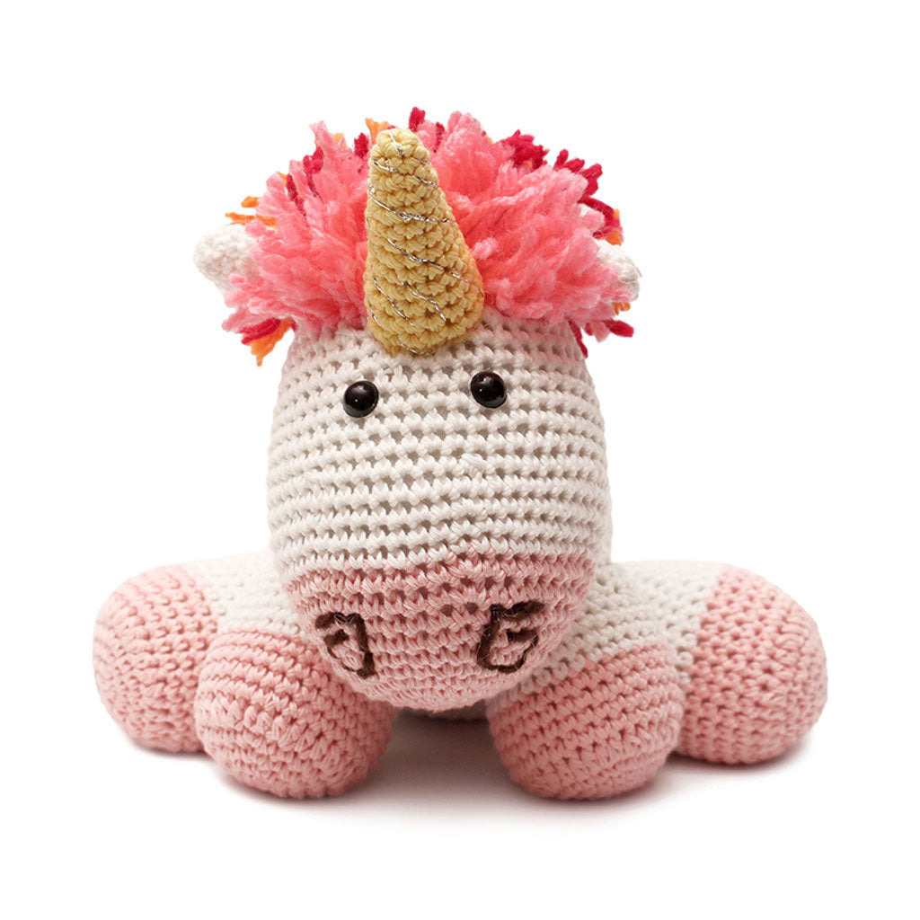 Handmade crochet rainbow popular unicorn