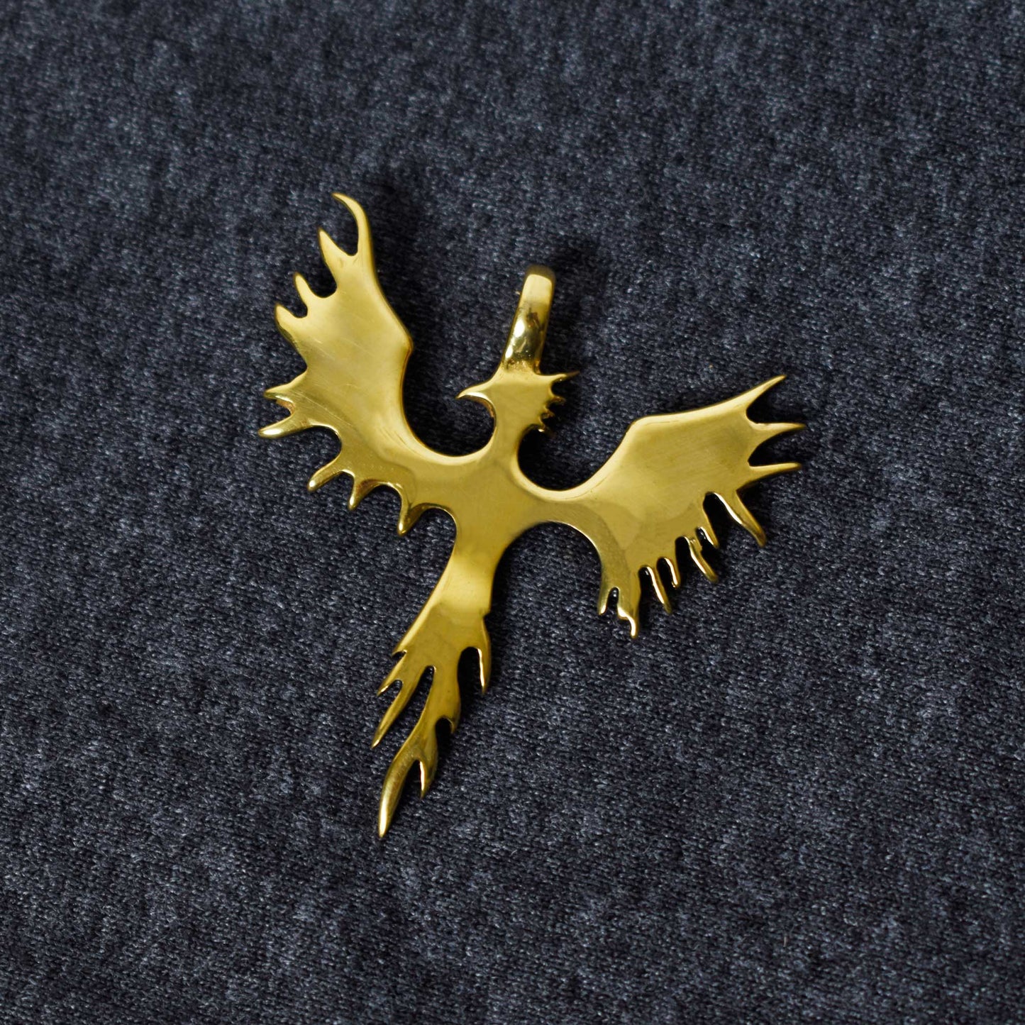 New Phoenix Bird 92.5 Sterling Silver Brass Charm Necklace Pendant Jewelry