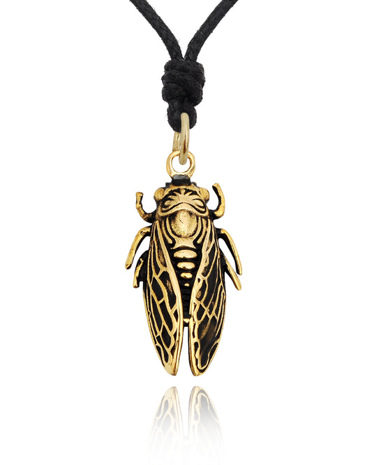 Locust Insect Handmade Brass Necklace Pendant Jewelry