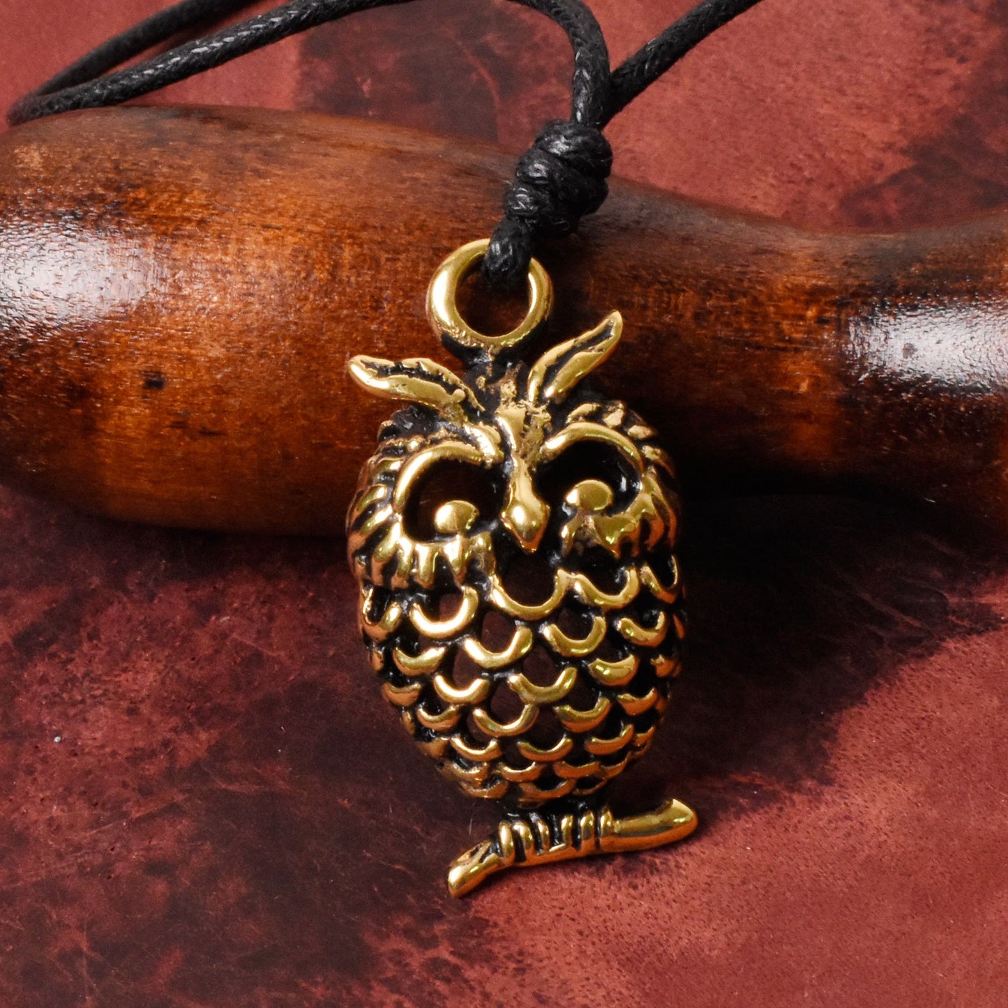 Owl Bird Brass Silver Pewter Gold Brass Charm Necklace Pendant Jewelry