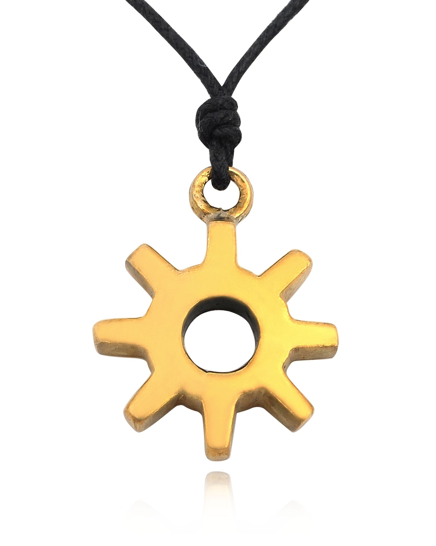 Gear Machine Silver Brass Gold Brass Charm  Necklace Pendant Jewelry