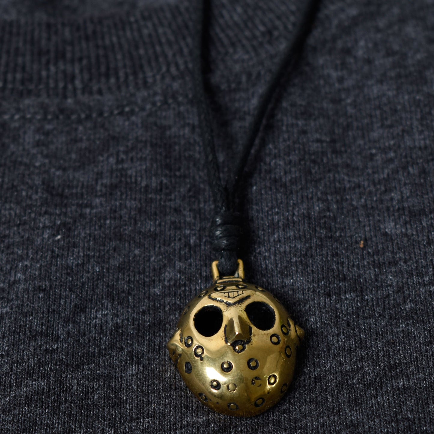 New Jason Hockey Mask Silver Pewter Gold Brass Necklace Pendant Jewelry