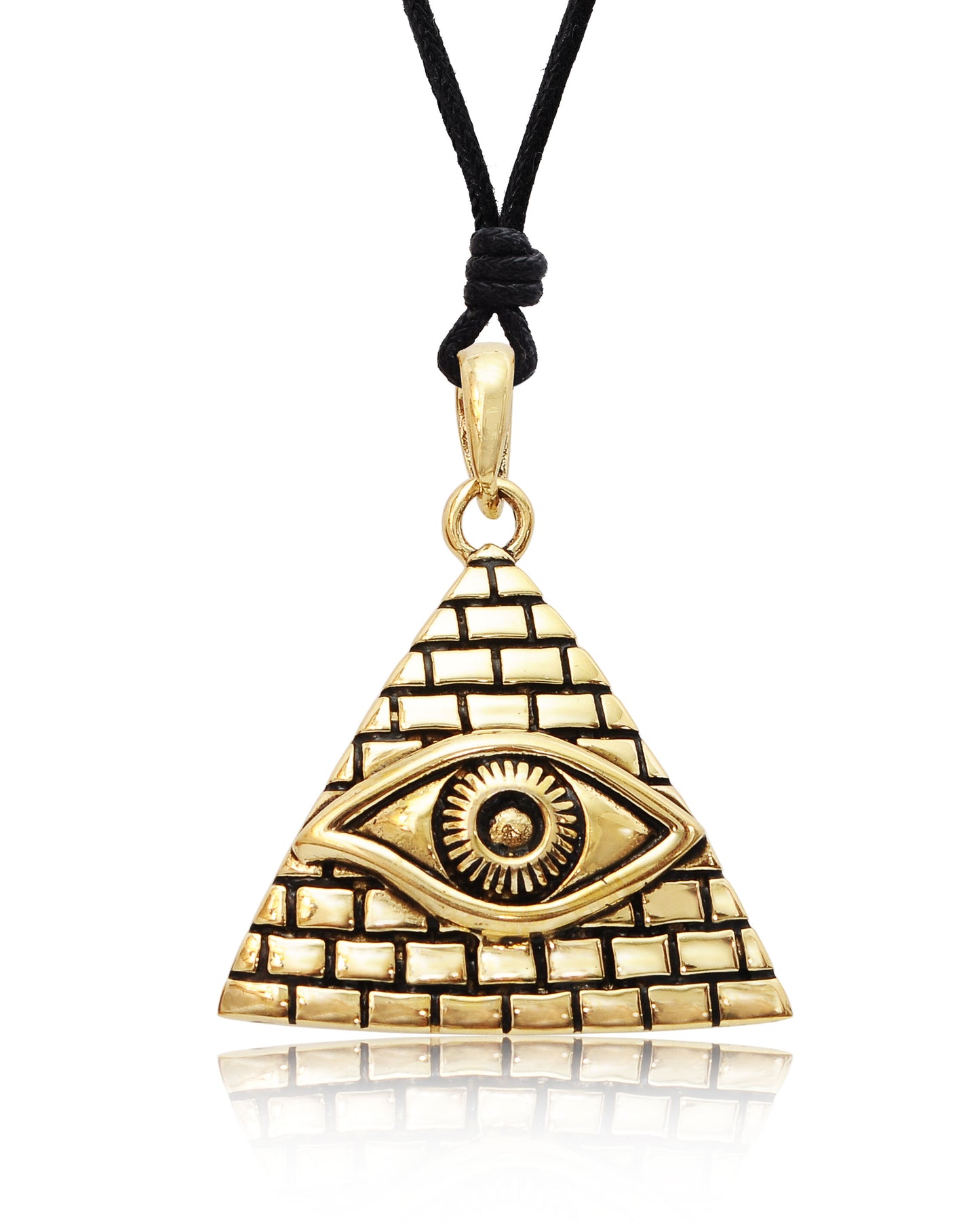 Eye Of Providence 92.5 Sterling Silver Pewter Brass Necklace Pendant Jewelry