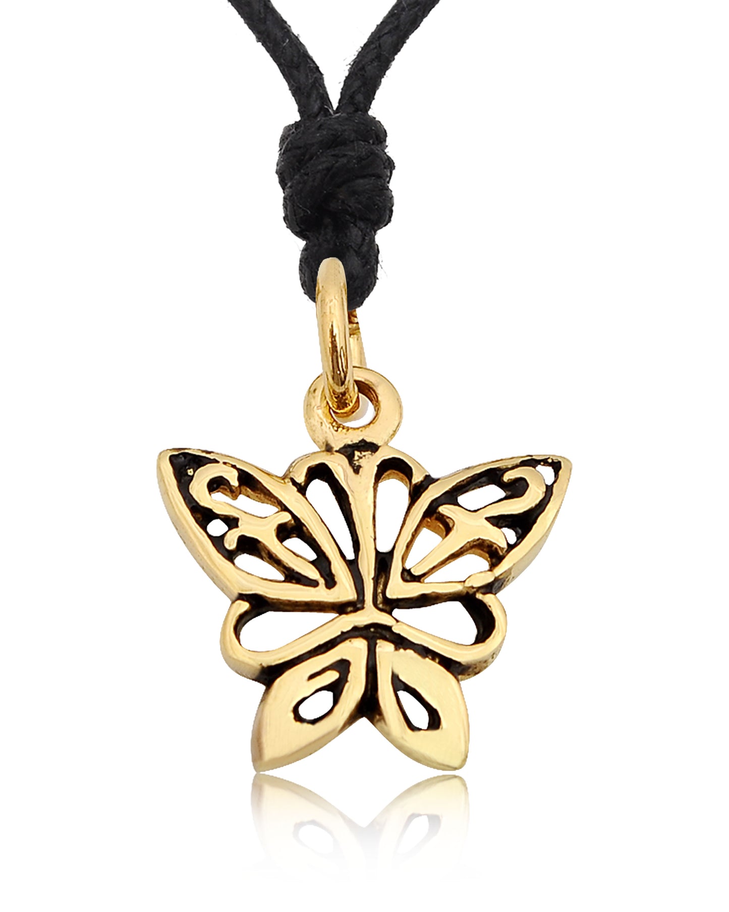 Elegant Butterfly Sterling Silver Pewter Gold Charm Necklace Pendant Jewelry