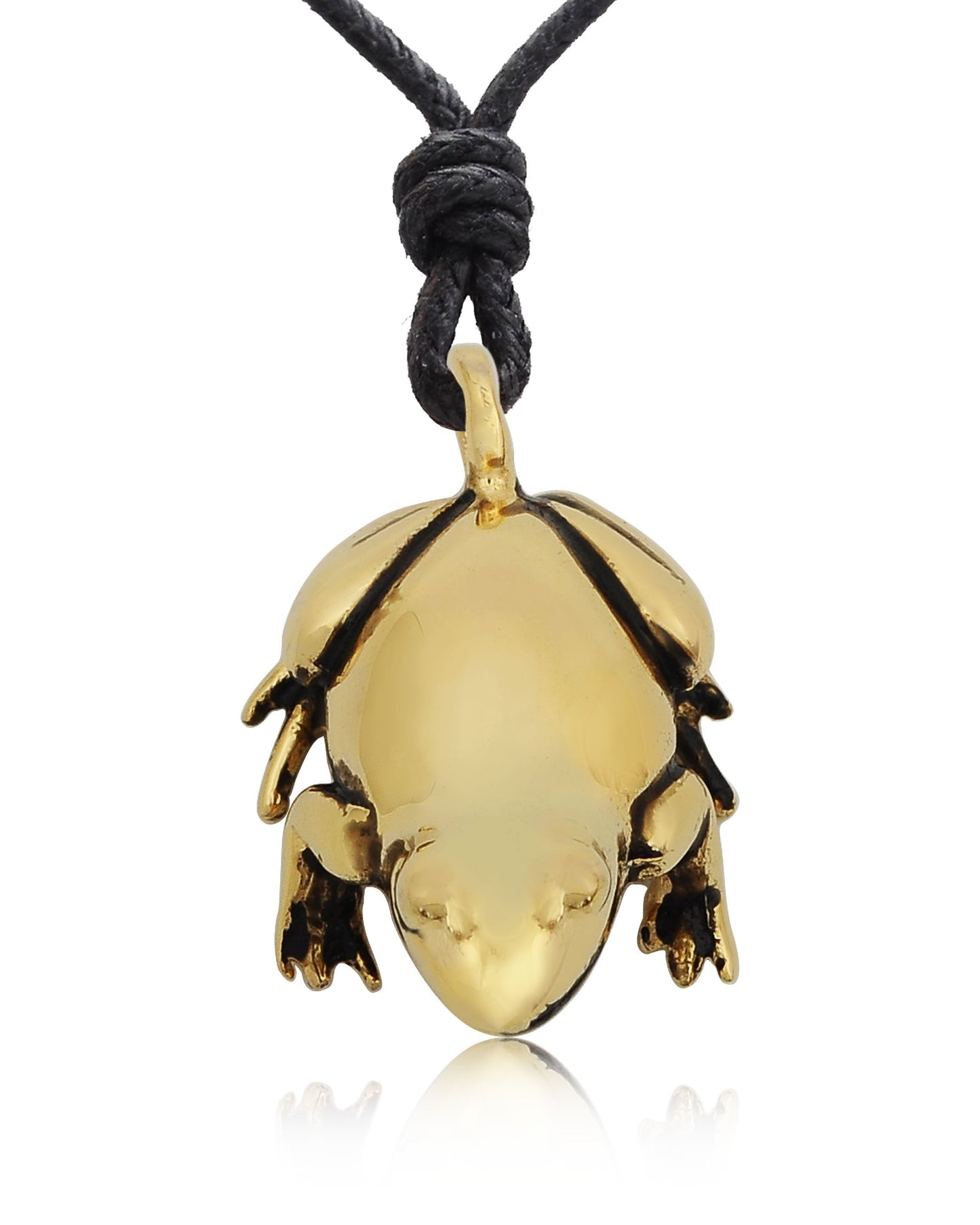 Cute Frog 92.5 Sterling Silver Charm Necklace Pendant Jewelry