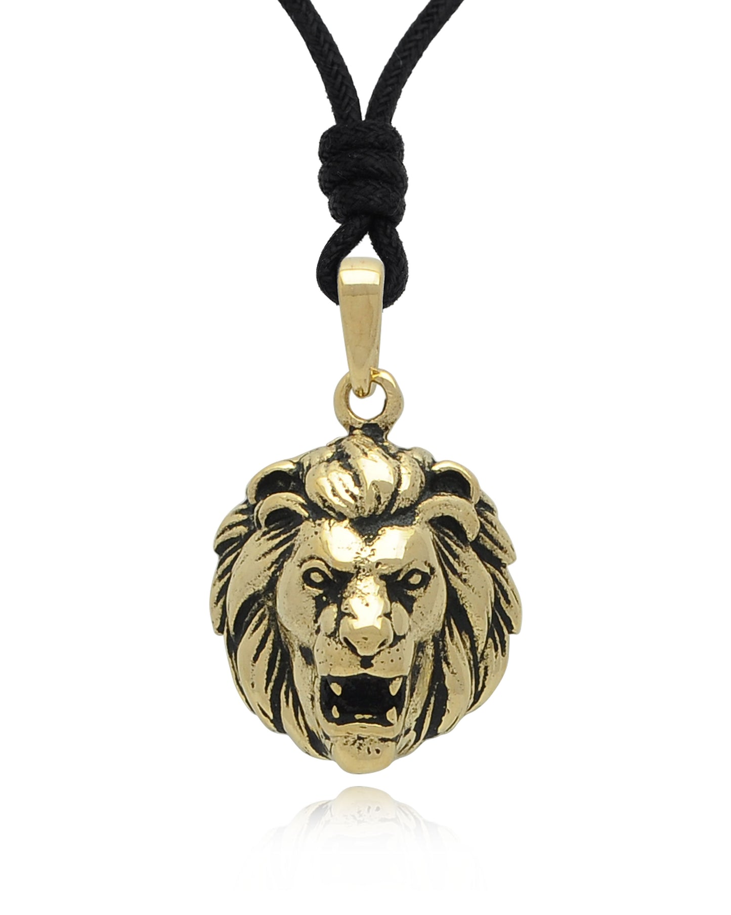 Lion Of Judah Leo 92.5 Sterling Silver Pewter Brass Necklace Pendant Jewelry