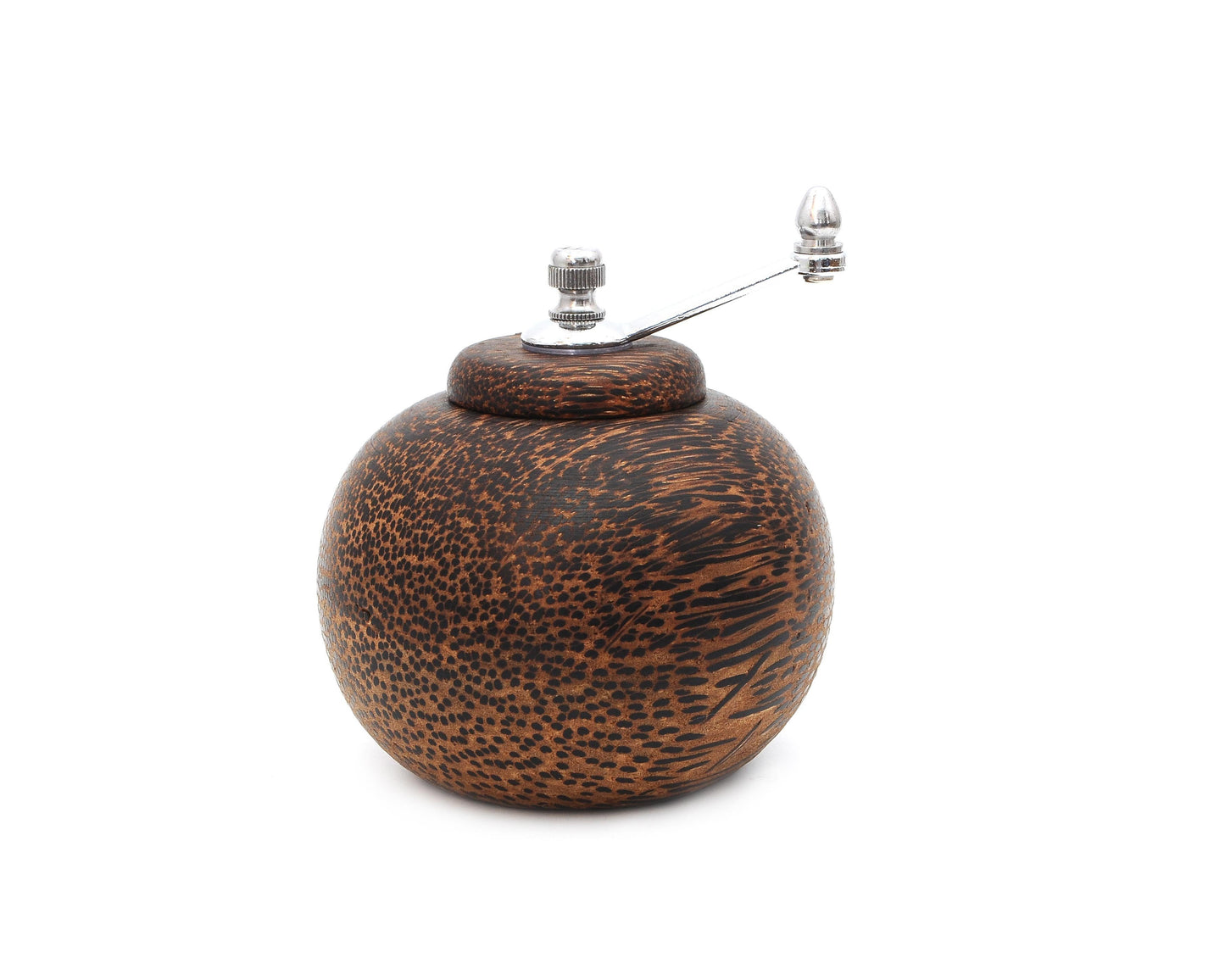 Coconut Wood Round-shape Pepper Mill Pepper and Salt Grinder