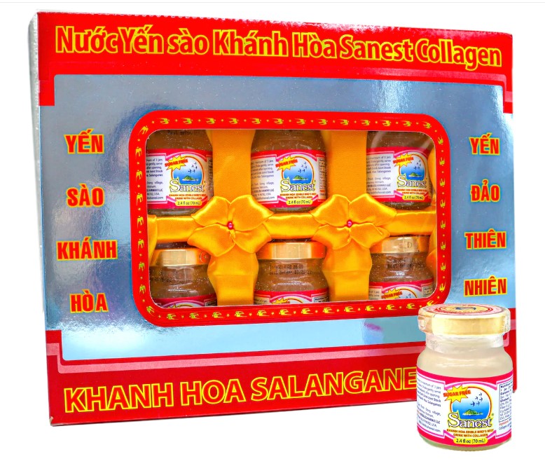 Birds Nest Drink 6 Bottles Gift Box Vietnamese Drink by Sanest Yen Sao Vietnam