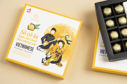 Legendary Chocolatier – Ground Peanut, Sesame & Banana Chocolate – Vietnam Zoom Gift Sets 8 Pieces